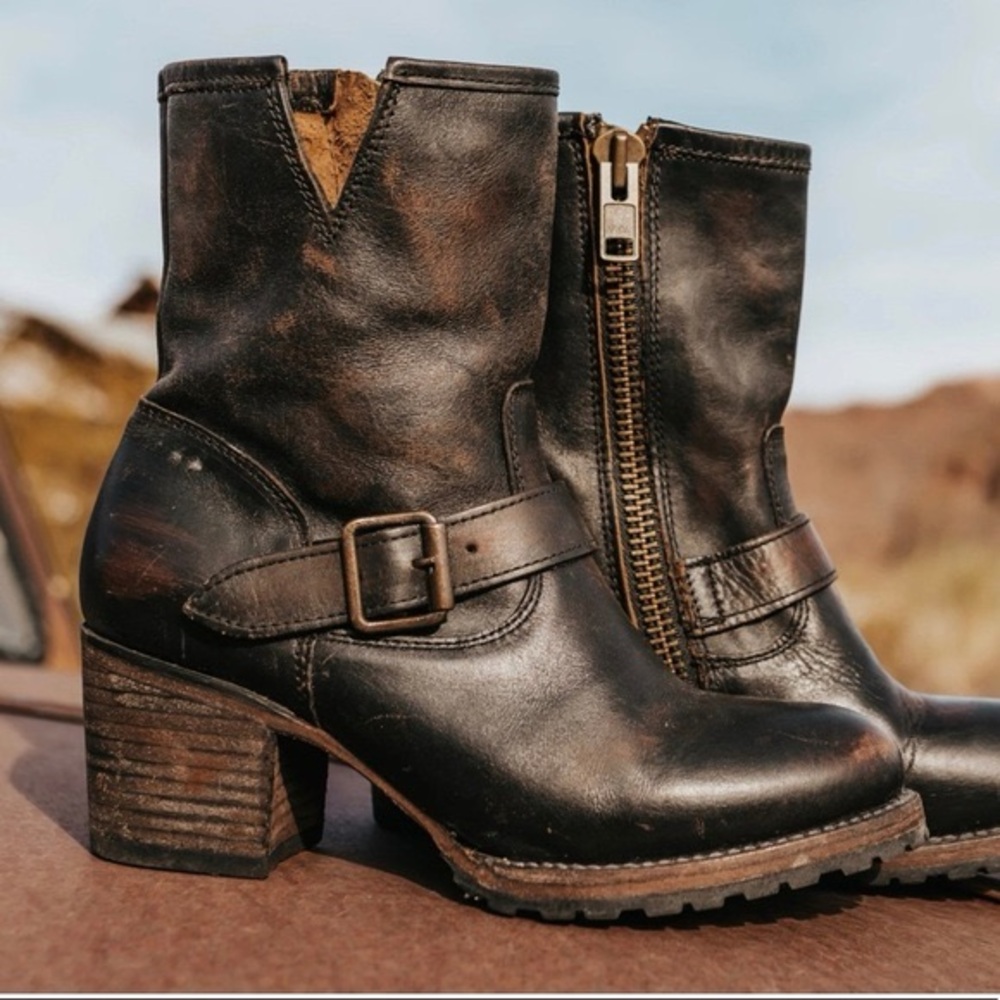 Freebird Carlito Black Leather Boots Size 9